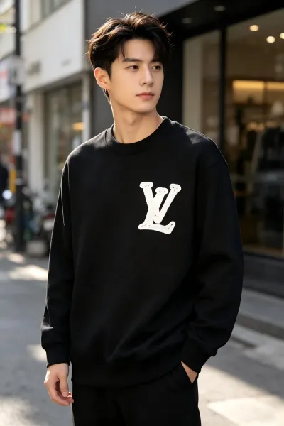 Valentino V Logo Black Sweatshirt Sweater - 6