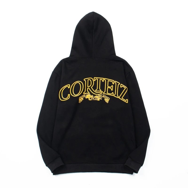 Design Embroidered Logo Black Hoodie - 27