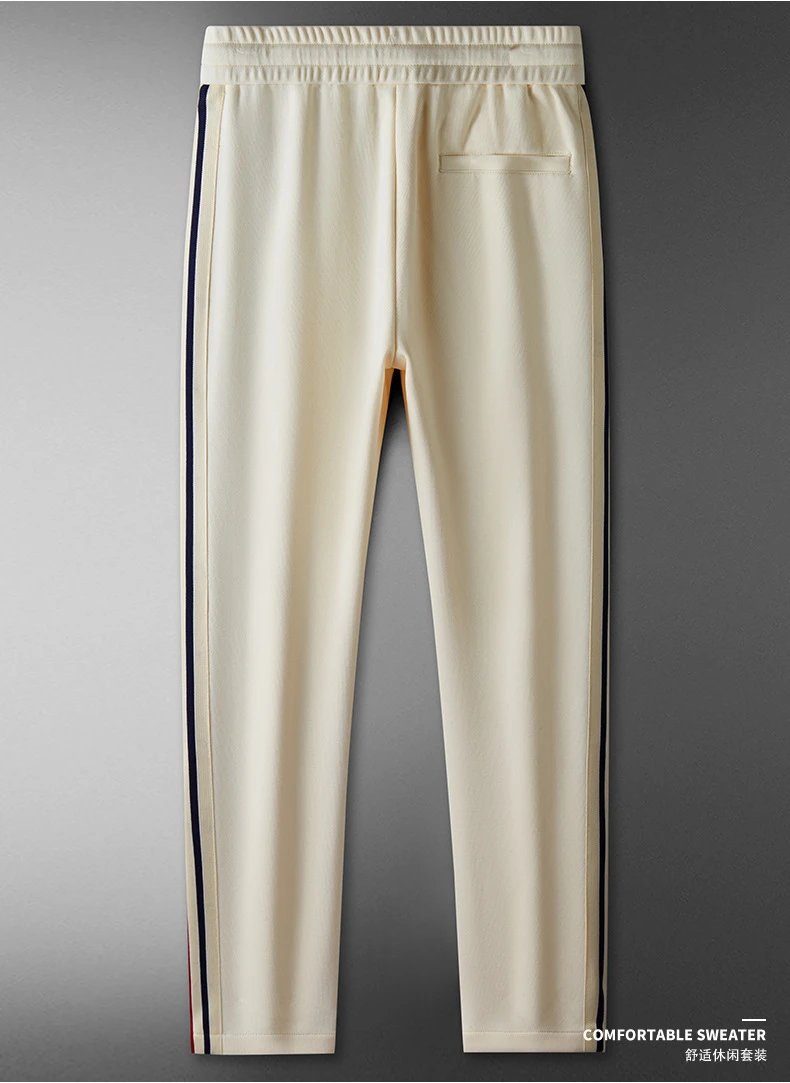 Design Half-Zip Track Set Beige with Red Stripe Tracksuit - 13