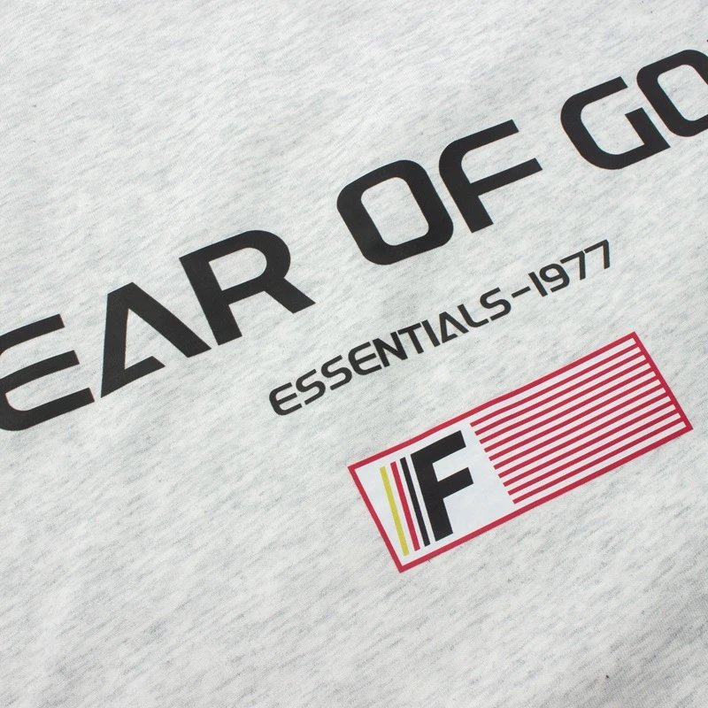 Fear of God Essentials Raglan T-Shirt Gray / Navy - 10
