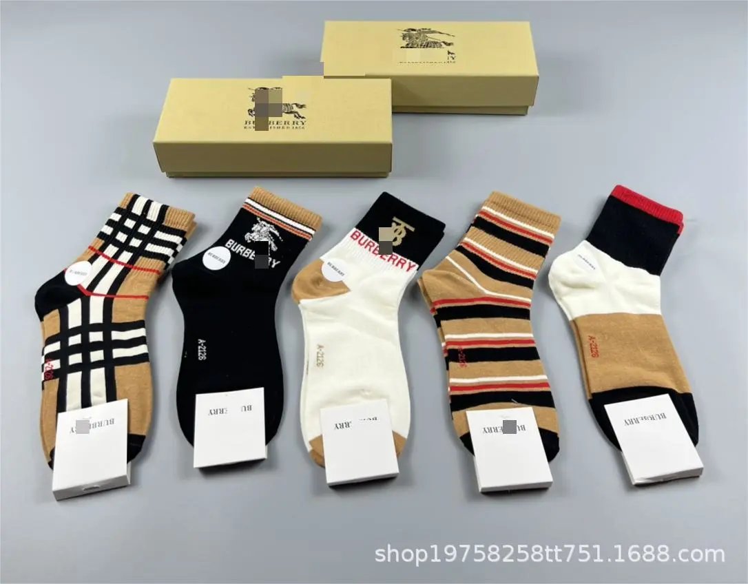 Burberry Classic Check and Logo Socks Set Multicolor Socks - 4