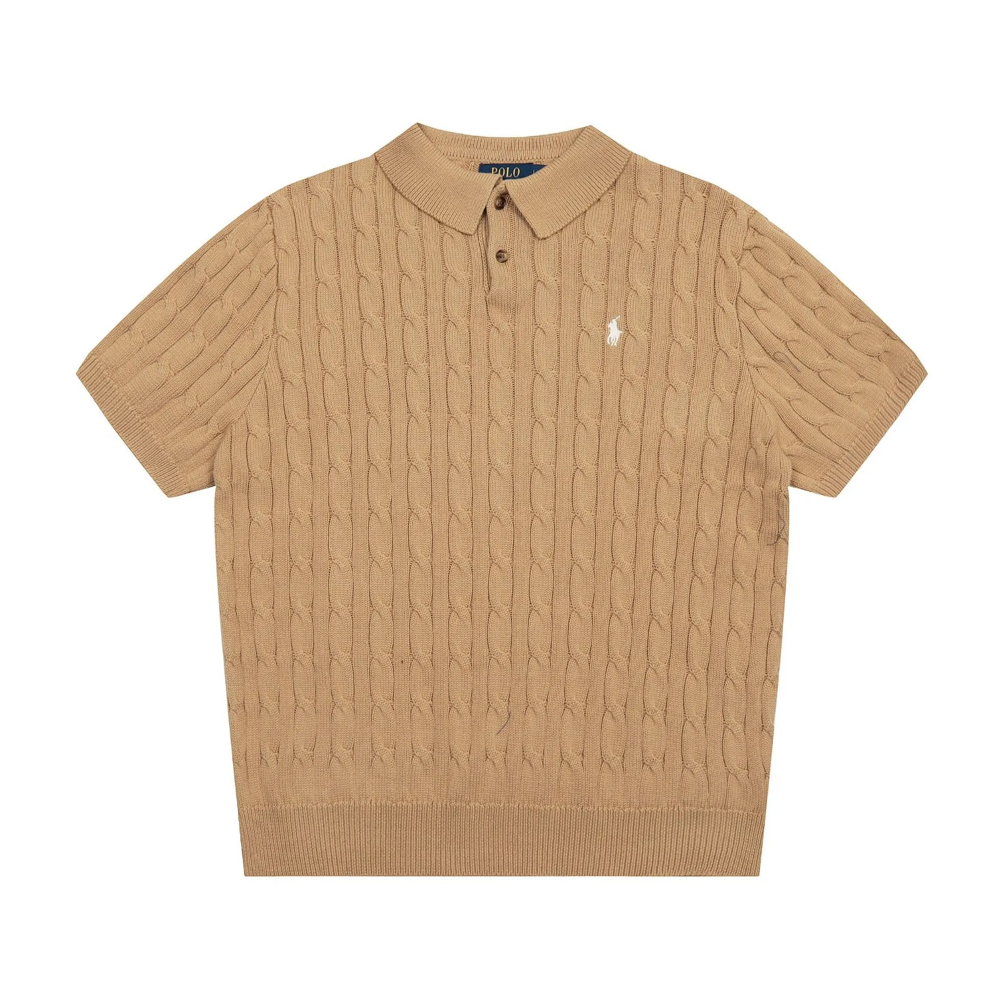 Polo Ralph Lauren Cable Knit Polo Gray Sweater - 8