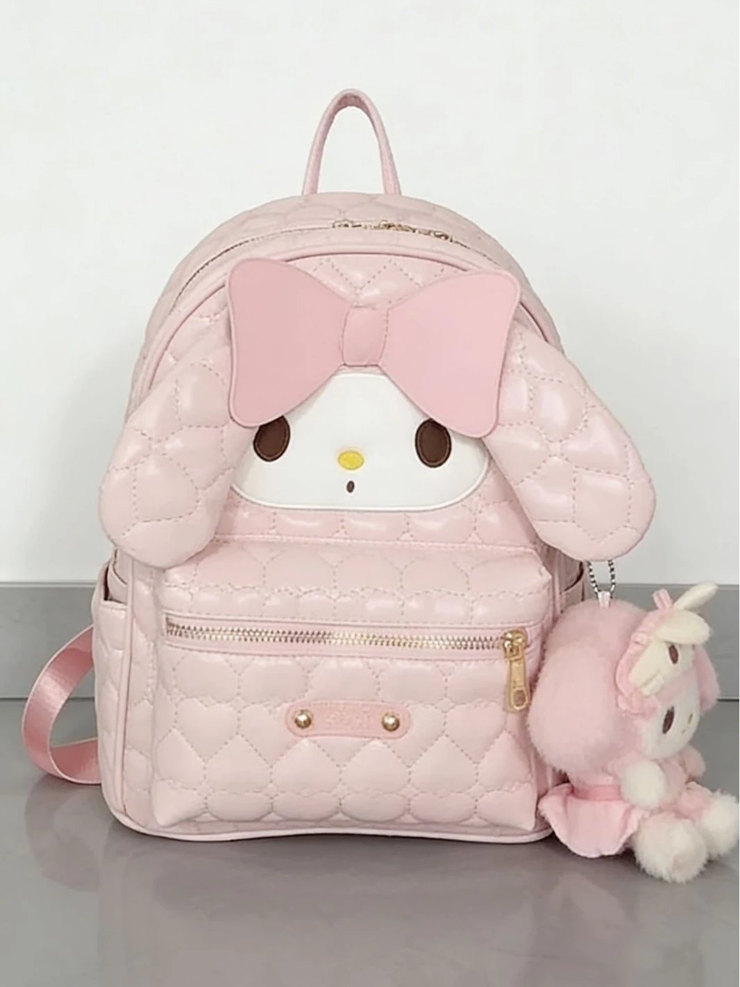 Sanrio My Melody Quilted Mini Backpack Pink - 3