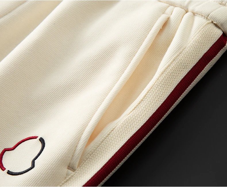 Design Half-Zip Track Set Beige with Red Stripe Tracksuit - 19