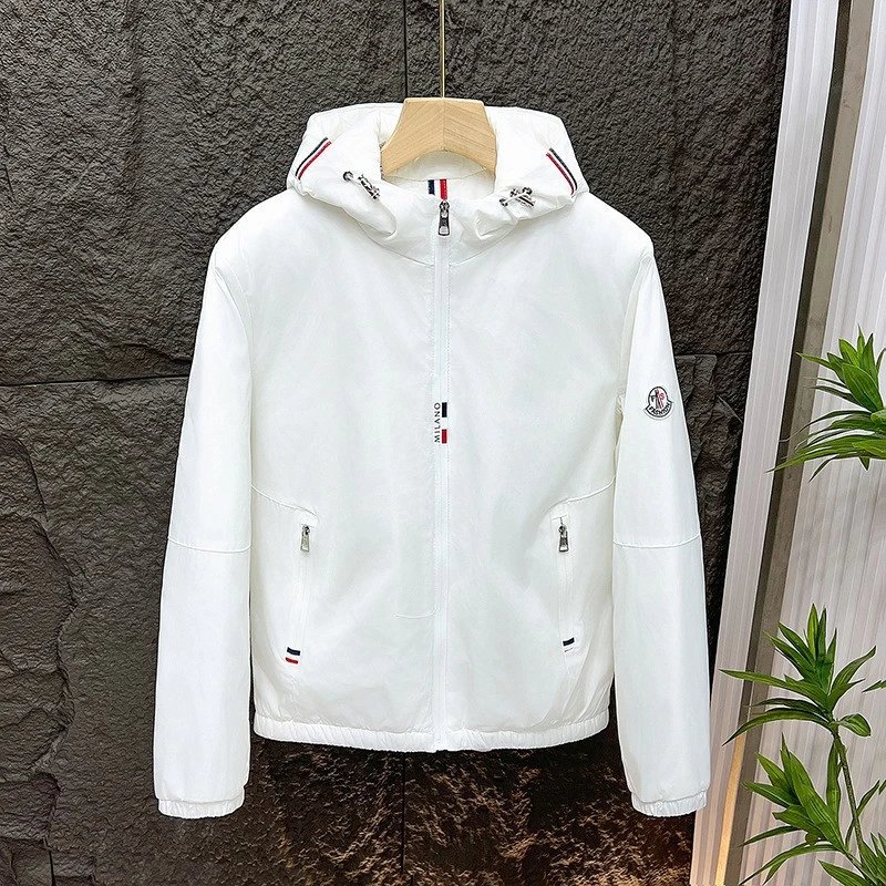 Moncler Hooded Windbreaker White Outerwear - 9