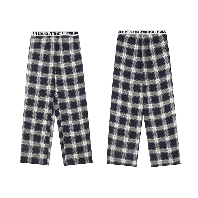 Hollister Plaid Lounge Pants Navy White Gray Sleepwear