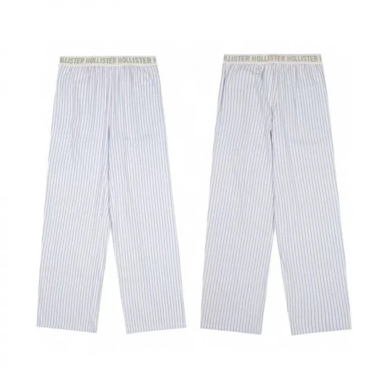 Hollister Striped Pajama Pants White with Blue Stripes Sleepwear