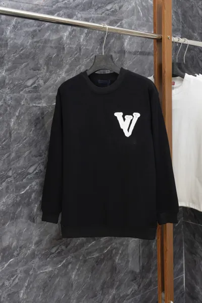 Valentino V Logo Black Sweatshirt Sweater - 1