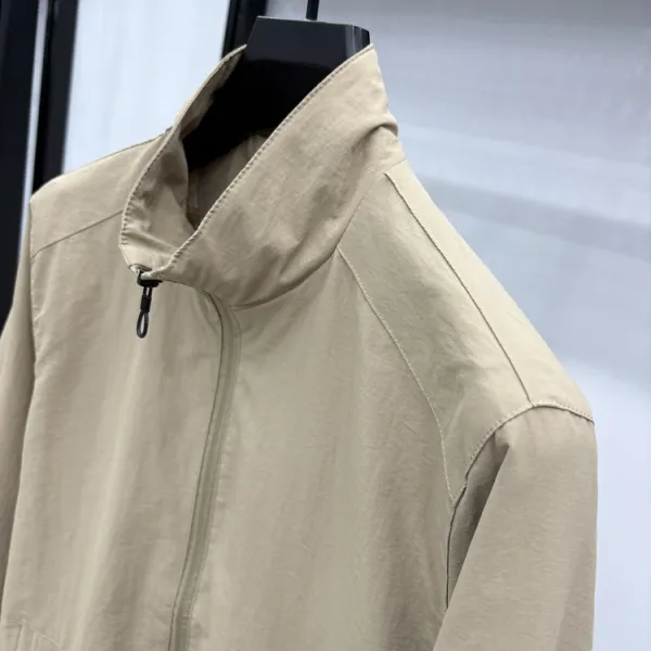 Design Fleece-Lined Windbreaker Gray Jacket Outerwear - 5