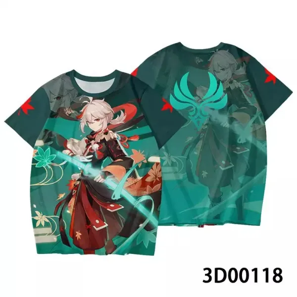 Design Genshin Impact Zhongli & Kaedehara Kazuha Full-Print T-Shirt Multicolor - 1