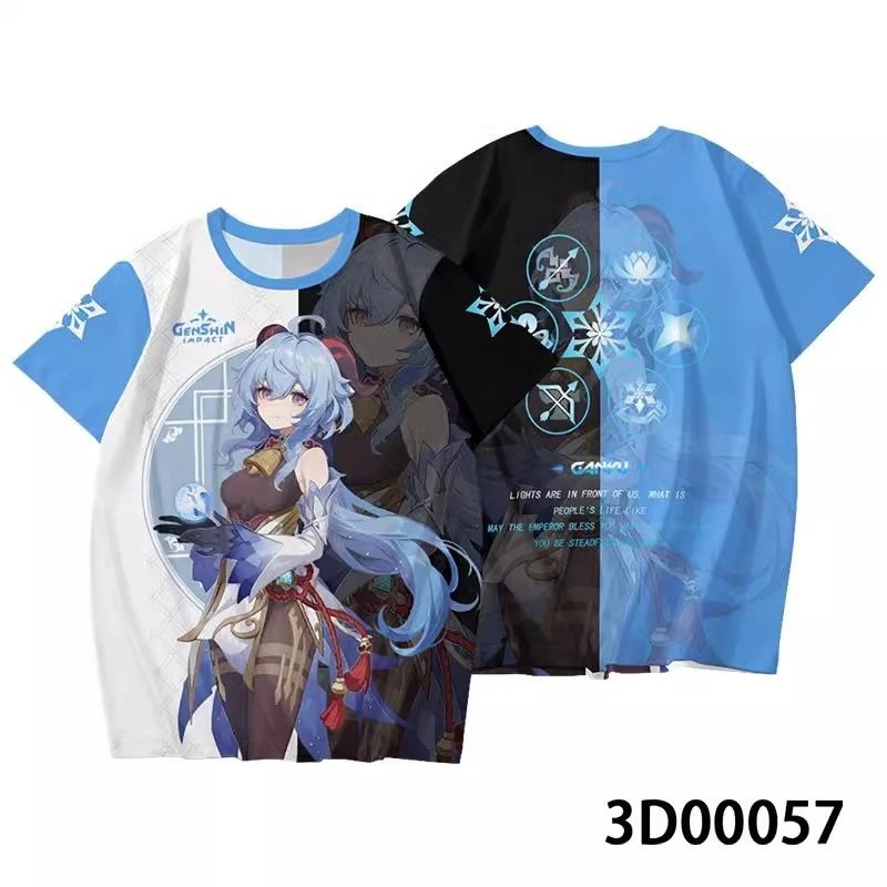Design Genshin Impact Raiden Shogun Purple Gradient Graphic T-Shirt T-Shirts - 10