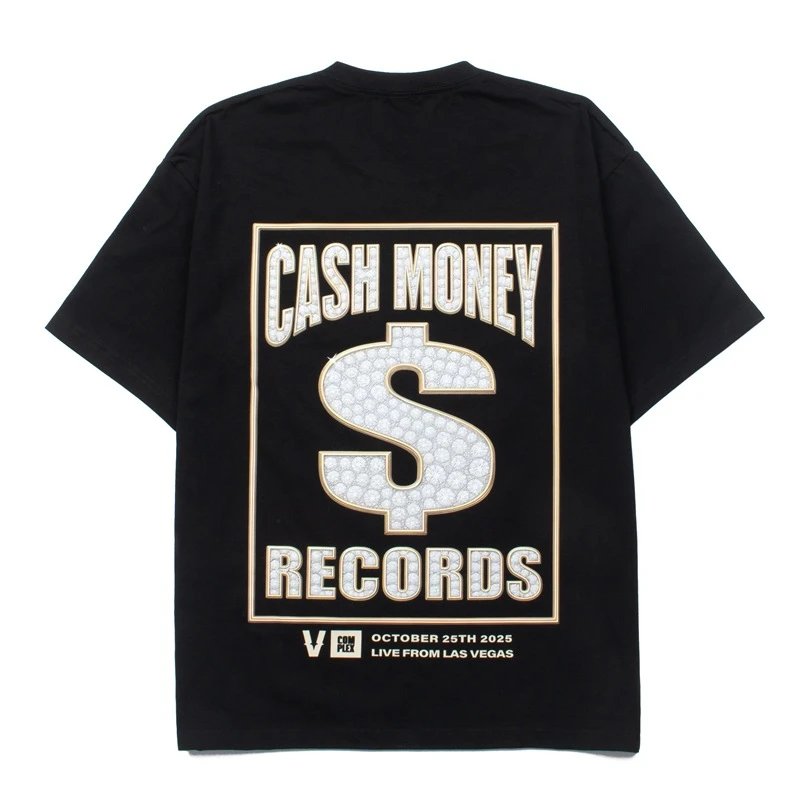 Design Cash Money Records x V Complex Live From Las Vegas Black T-Shirt T-Shirts - 12