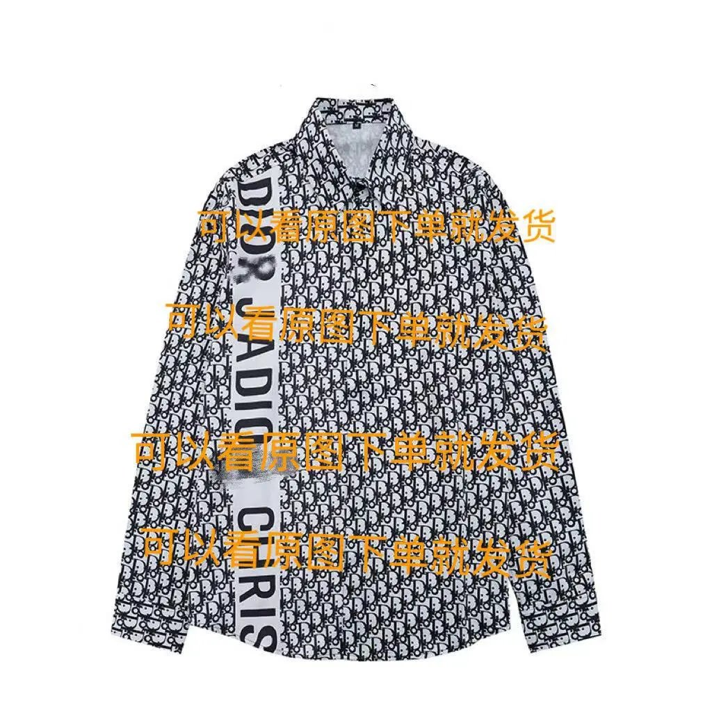 Dior Oblique Print Shirt Black and White - 9