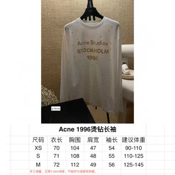 Acne Studios Stockholm 1996 Long Sleeve T-Shirt White - 4