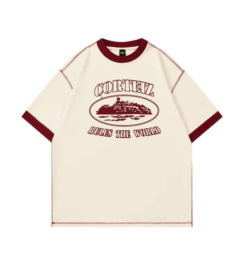 Corteiz Rules The World Ringer T-Shirt Gray - 5