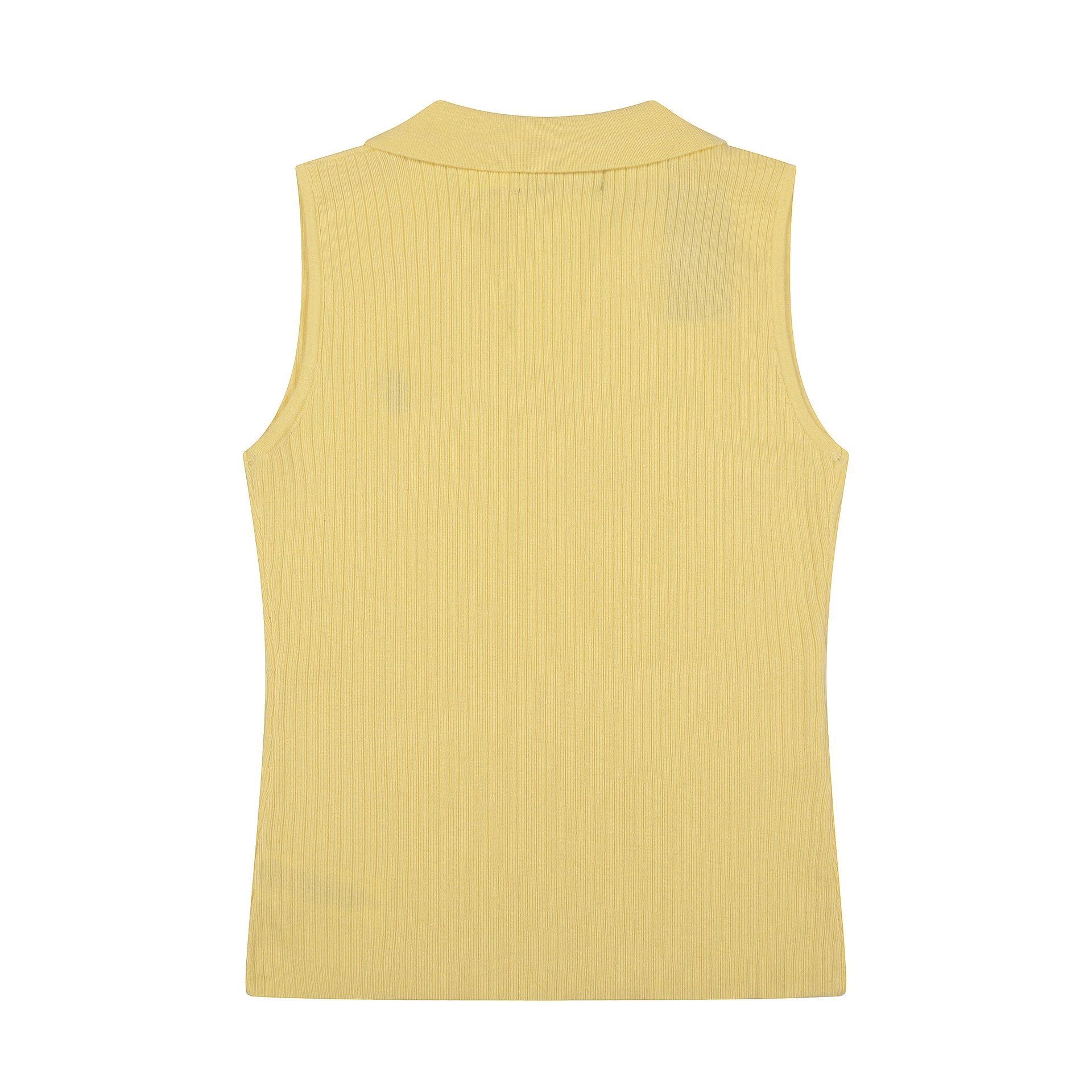 Polo Ralph Lauren Ribbed Knit Sleeveless Polo in Lavender Tops.polo - 5