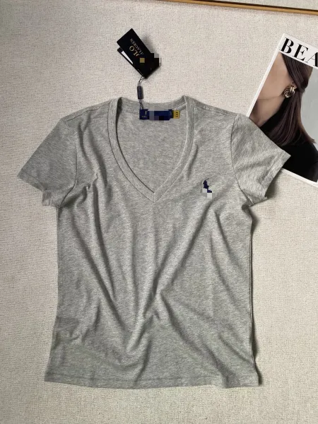 Polo Ralph Lauren V-Neck T-Shirt Gray T-Shirt - 1