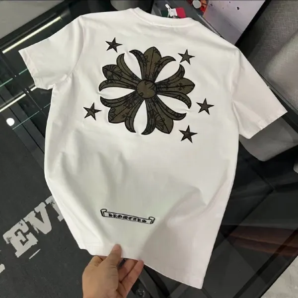 Chrome Hearts Flower Star Print White T-Shirt - 1