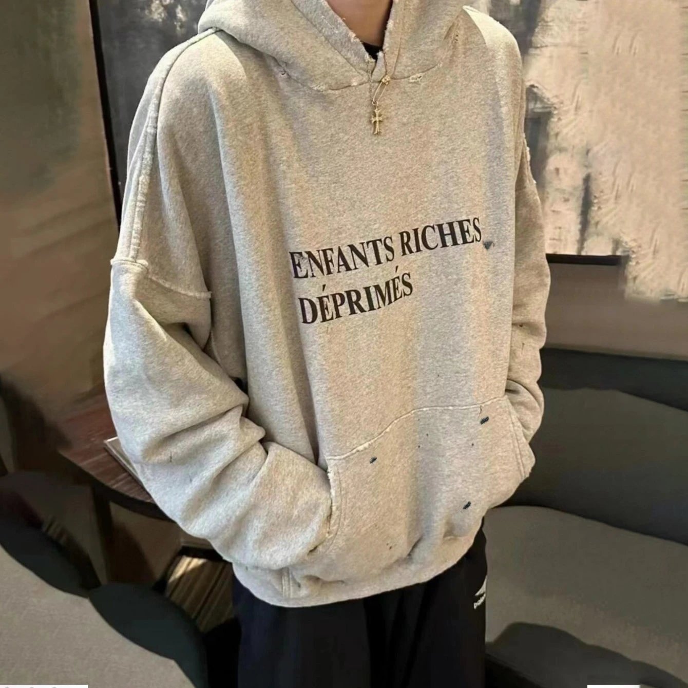 Enfants Riches Déprimés Oversized Hoodie Black - 41