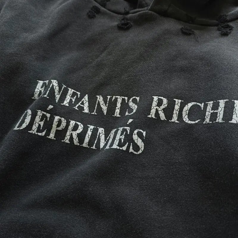 Enfants Riches Déprimés Oversized Hoodie Black - 7