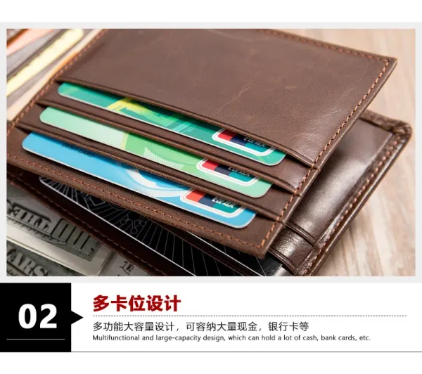 Design Crocodile-Embossed Leather Short Wallet Black - 19
