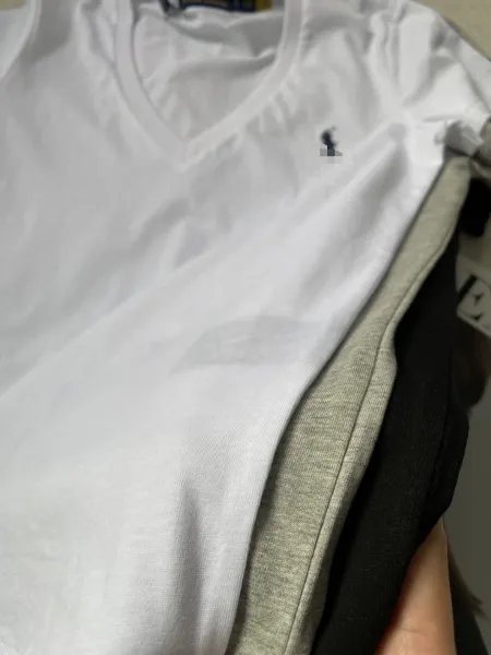 Polo Ralph Lauren V-Neck T-Shirt Gray T-Shirt - 7