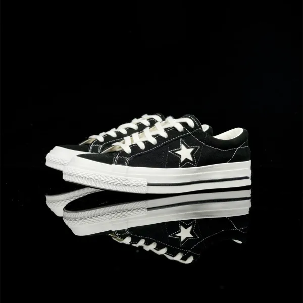 Converse One Star Black and White Canvas Sneakers - 1