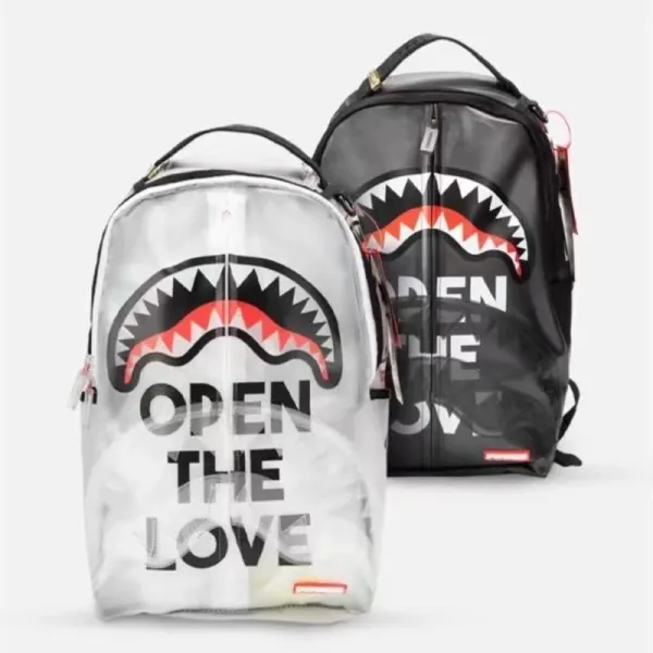 Design Sprayground RIP Shark Transparent Clear Backpack Backpacks - 3