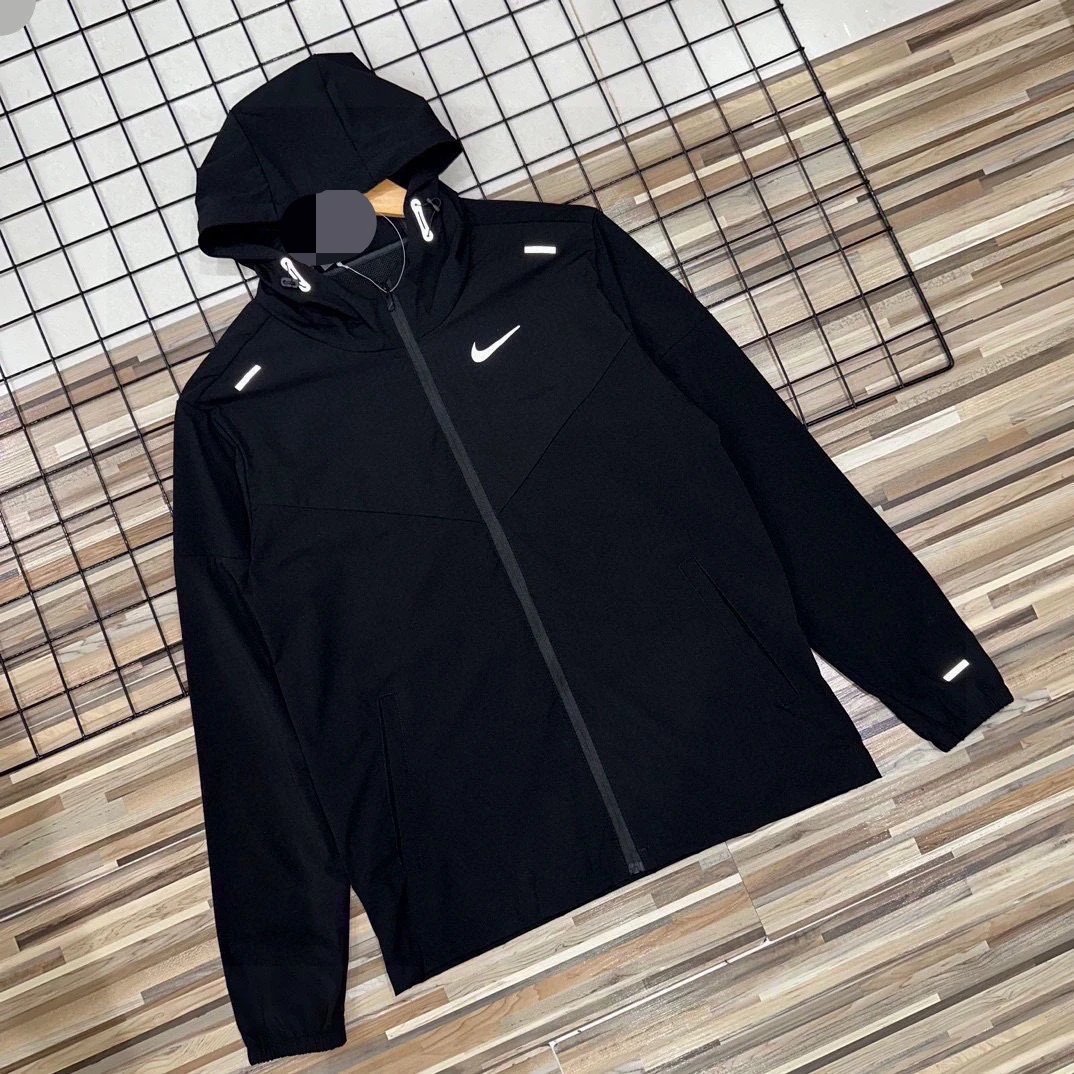 Nike Windrunner Hooded Jacket Black Outerwear - 6