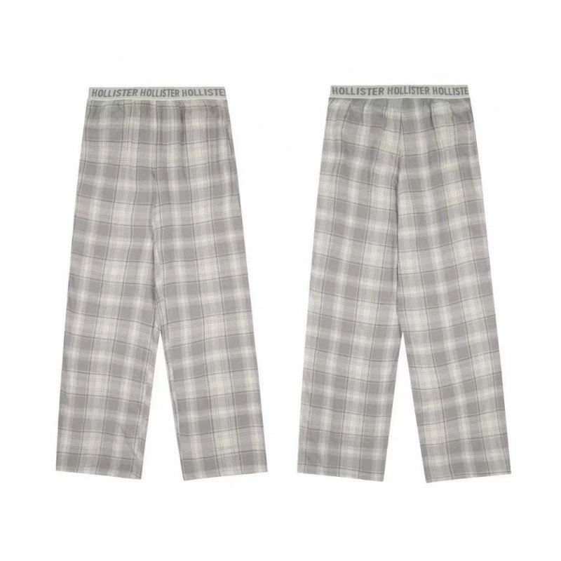 Hollister Plaid Lounge Pants Gray Sleepwear