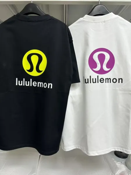 Lululemon Logo Tee Off-White and Black T-Shirt - 2