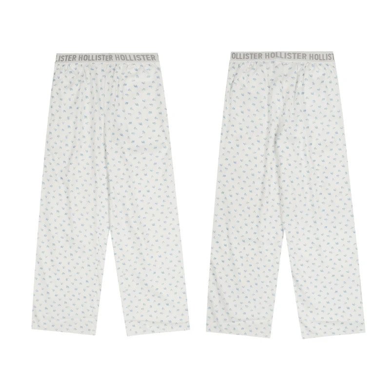 Hollister Floral Print Sleep Pants White Sleepwear