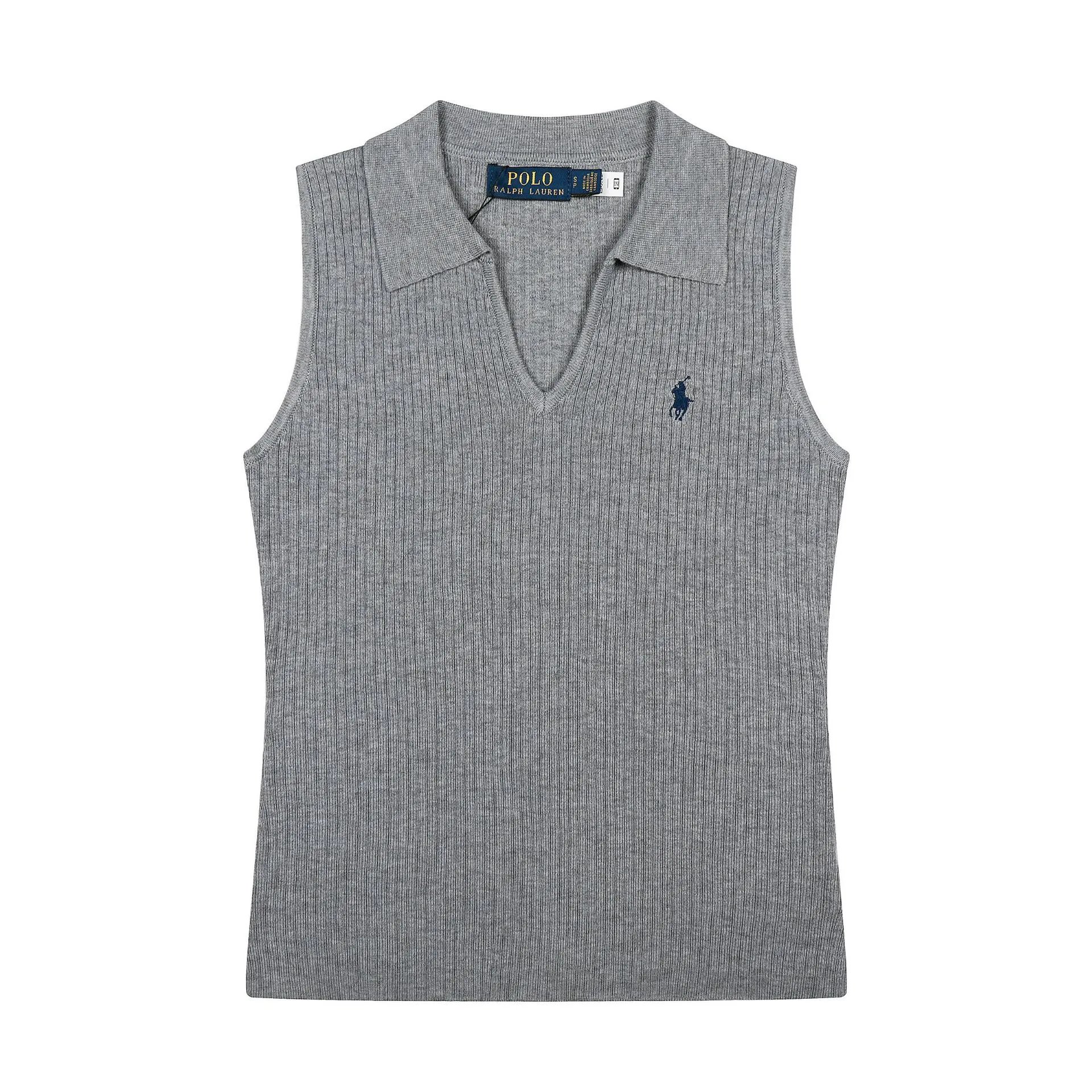 Polo Ralph Lauren Ribbed Knit Sleeveless Polo in Lavender Tops.polo - 22