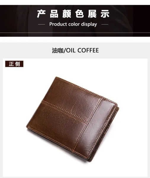 Design Crocodile-Embossed Leather Short Wallet Black - 23