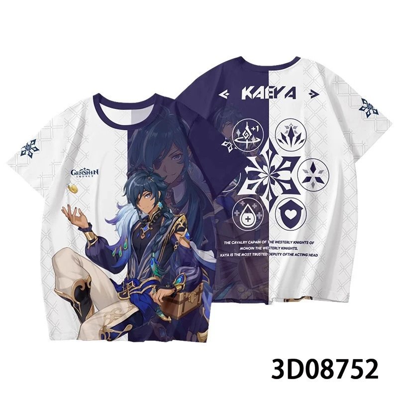 Design Genshin Impact Raiden Shogun Purple Gradient Graphic T-Shirt T-Shirts - 7