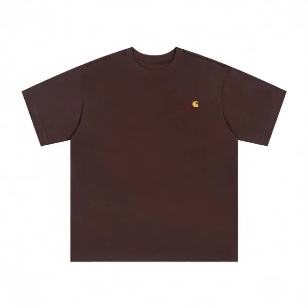 Carhartt Work In Progress Carhartt WIP Logo T-Shirt Brown T-Shirt T-Shirts - 1