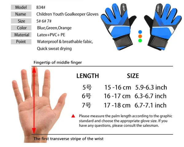 Design Best First 90 Goalkeeper Gloves Blue / White Gloves - 3