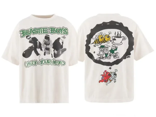 Design Beastie Boys x Unknown Artist Check Your Head Graphic T-Shirt White T-Shirts - 1
