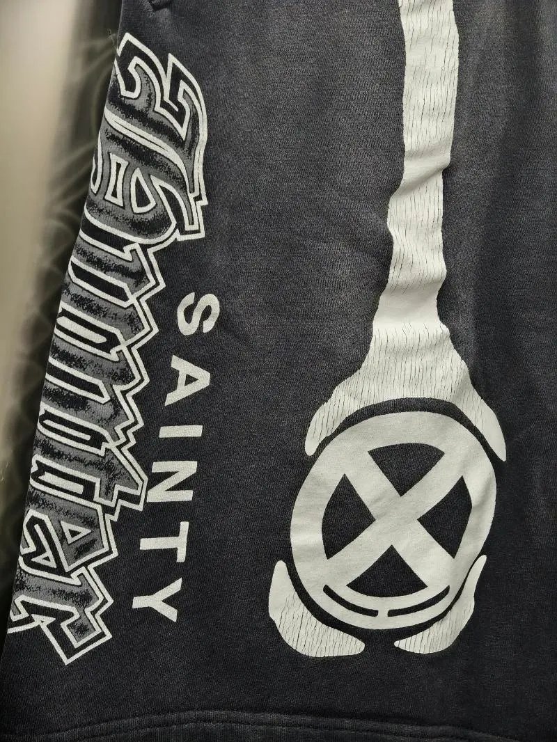 Saint Tears X-Men Inspired Bone Print Sweatshorts Navy Shorts - 6