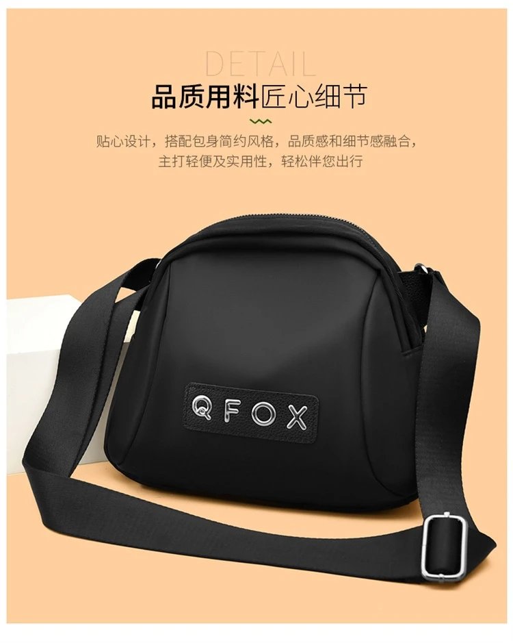 Design QFOX Mini Crossbody Bag Beige Crossbody Bags - 13
