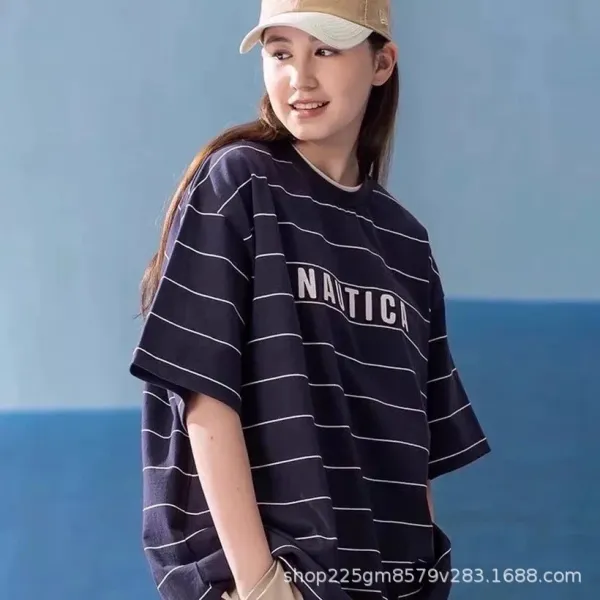 Design Nautica Striped Ringer T-Shirt White T-Shirts - 11