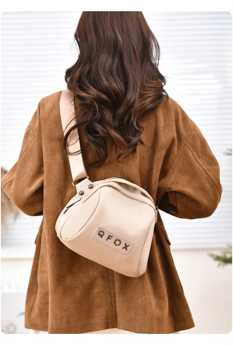 Design QFOX Mini Crossbody Bag Beige Crossbody Bags - 39