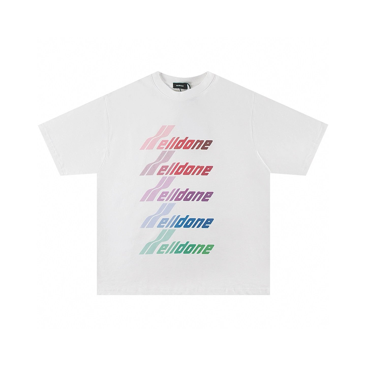 Design Wetbone Multi-Color Gradient Logo T-Shirt Gray T-Shirts - 27
