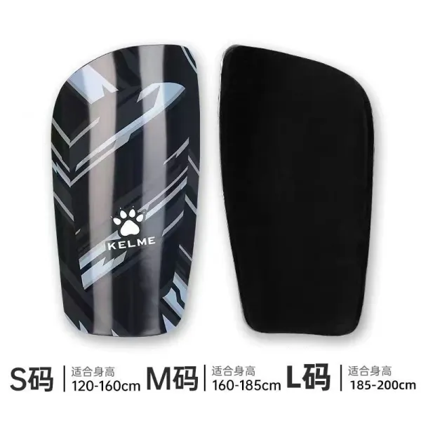Design Kelme Shin Guards Black / Gray Geometric Pattern Soccer Shin Guards Activewear - 1