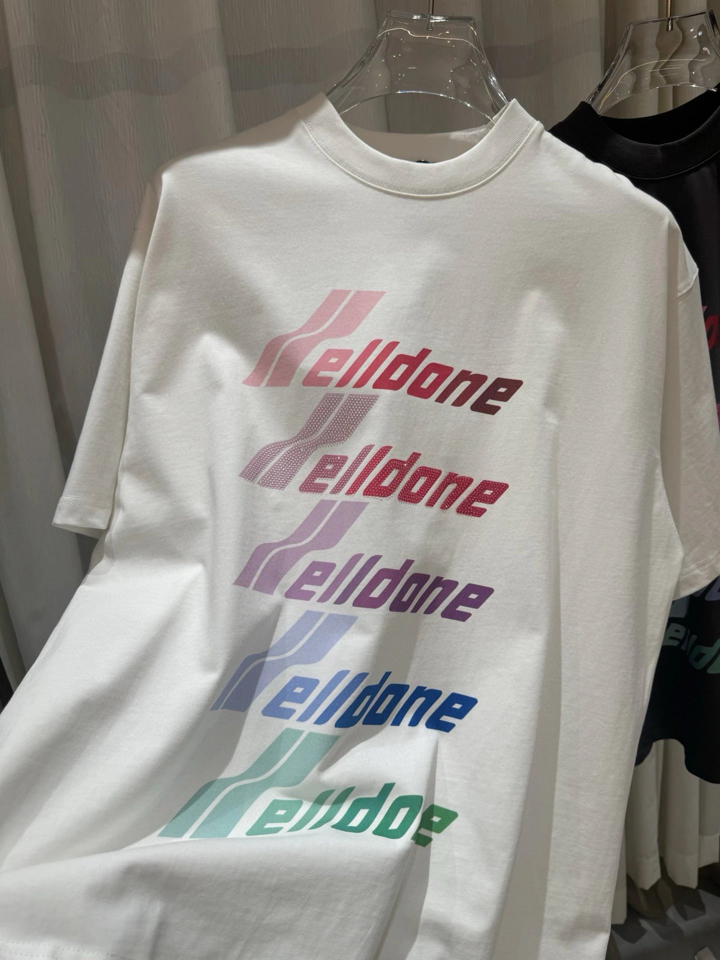 Design Wetbone Multi-Color Gradient Logo T-Shirt Gray T-Shirts - 8