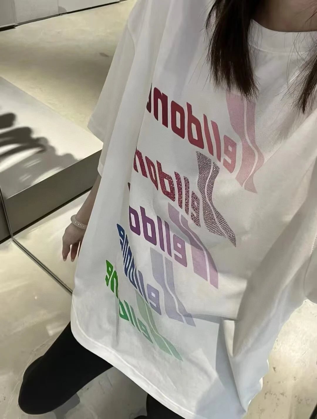 Design Wetbone Multi-Color Gradient Logo T-Shirt Gray T-Shirts - 22