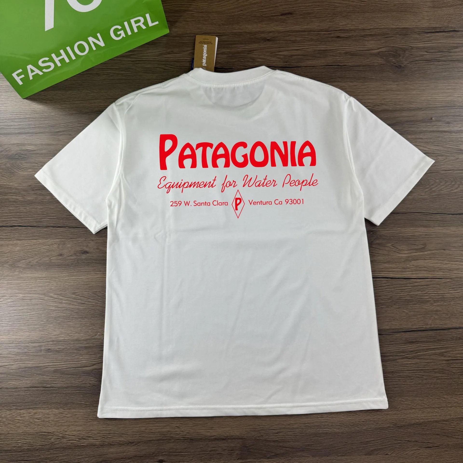 Patagonia Equipment for Water People T-Shirt Olive Green - 11
