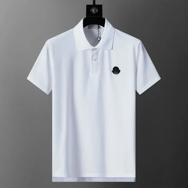 Moncler Logo Polo White Polo Polo Shirt - 1
