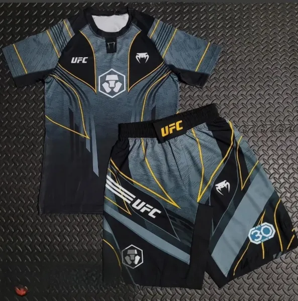 UFC x Venum 30th Anniversary Performance Set Black / Gray / Yellow Activewear - 1