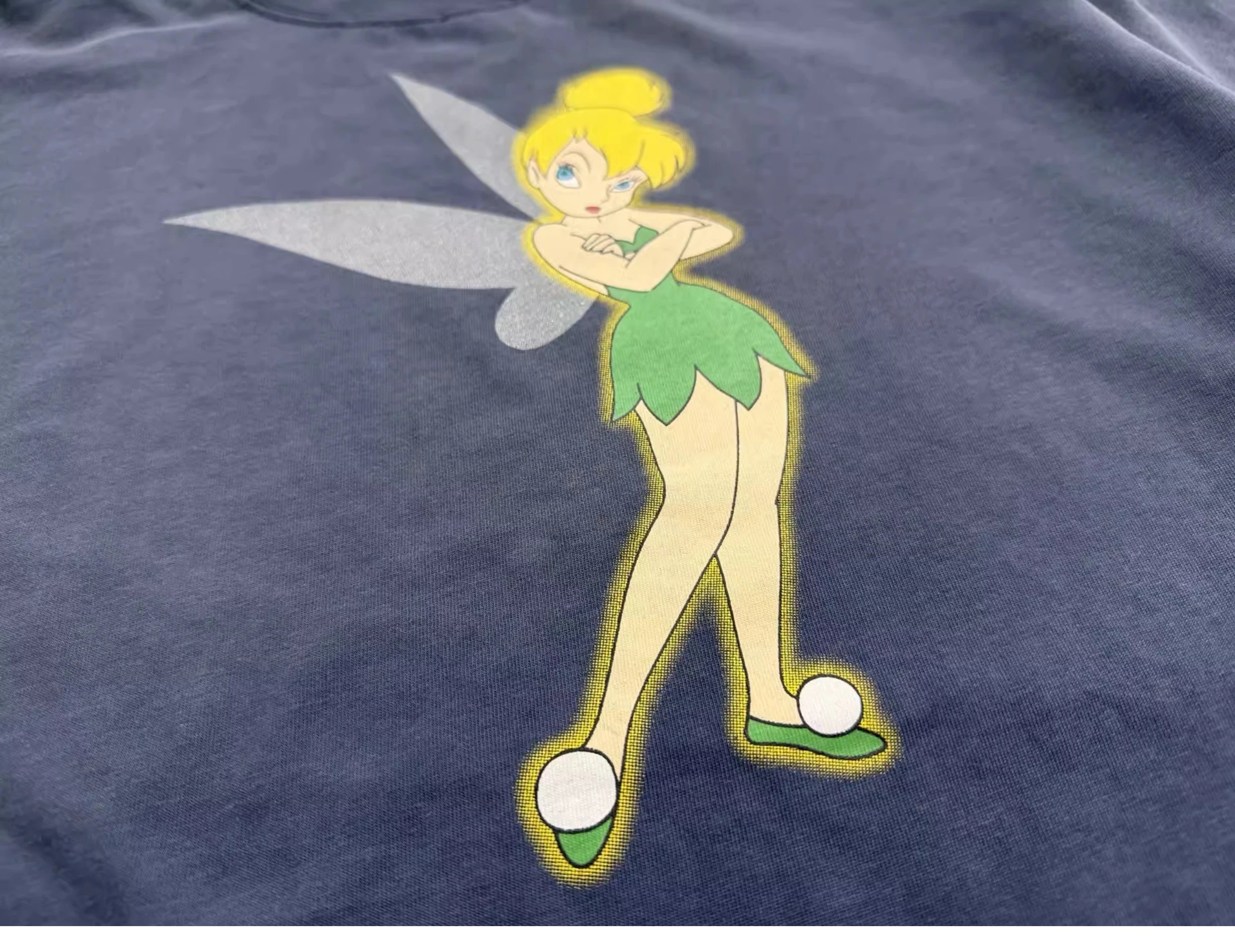 Design Disney Tinker Bell Saint Graphic Tee Blue T-Shirts - 18